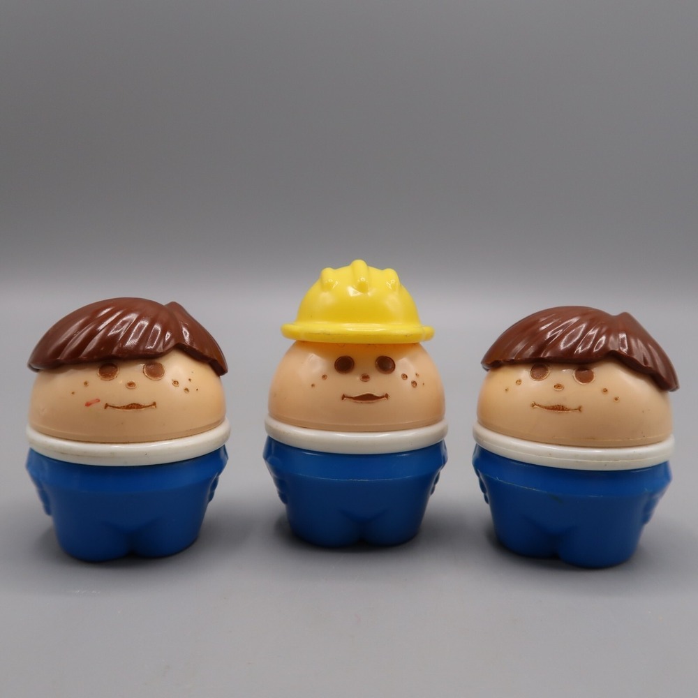 Vintage Little Tikes Chunky Little People Lot of 3 Figures Plastic 2‎ inch